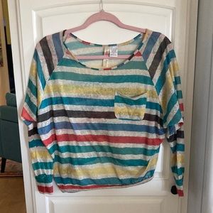 Alice Moon sheer striped long sleeve size M